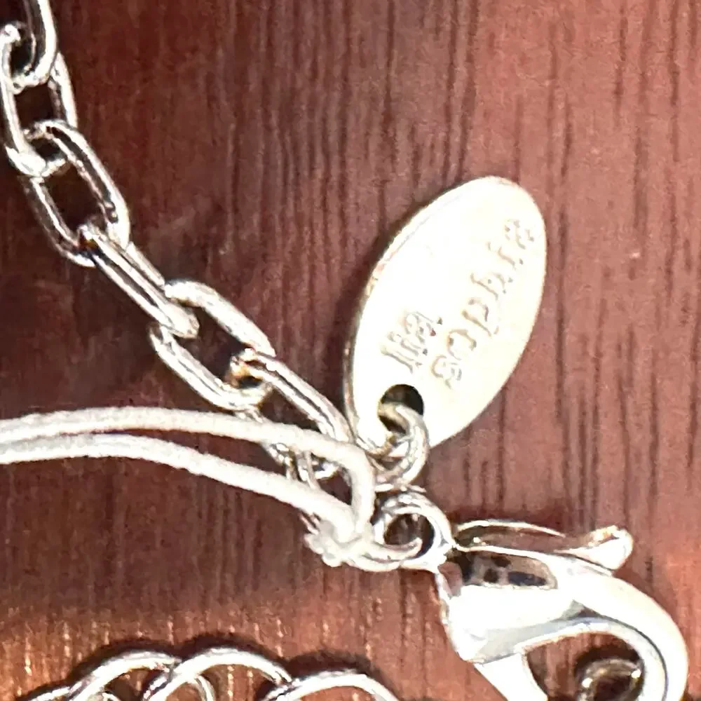 Lia Sophia Necklace NWT Silver tone Chain Link Minimalist 30